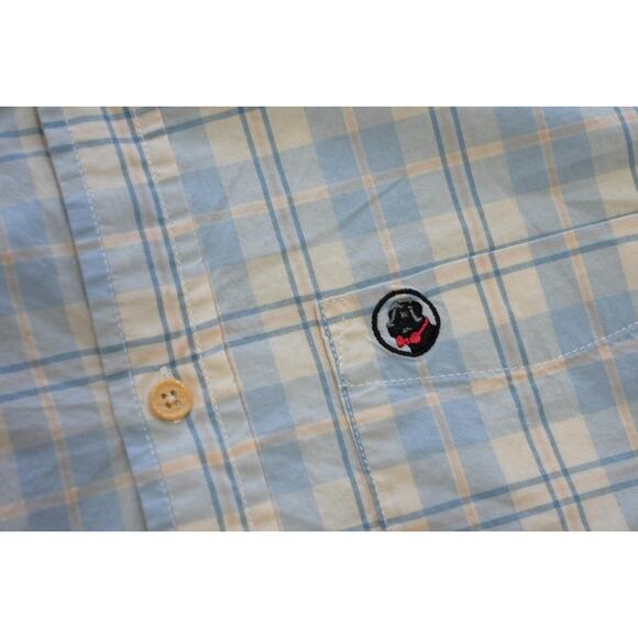 Southern Proper Dress Shirt Plaid Short Sleeve Casual Button Up Mens Size Medium - Picture 6 of 8